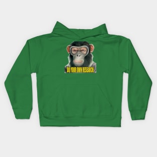 Funny DYOR Bored Ape Crypto Meme Kids Hoodie